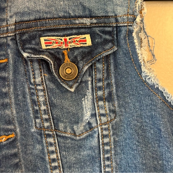 Hudson Vest Girl’s M Blue Denim Vest Western Country Core - Picture 8 of 9